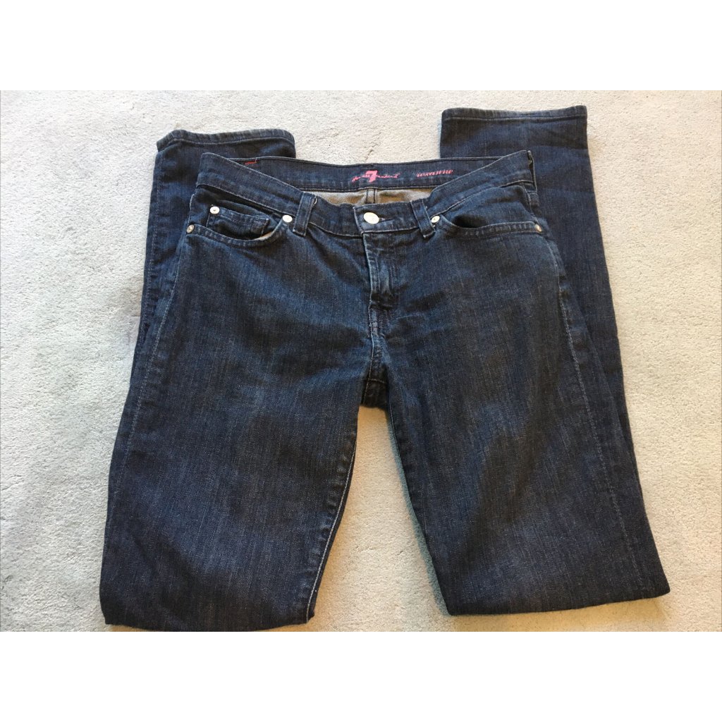 7 For All Mankind Women's Roxanne Skinny Jeans Blue 28x28 7famk Size 14